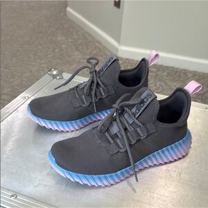 Adidas Womens Charcoal and Pastel Blue Sneakers